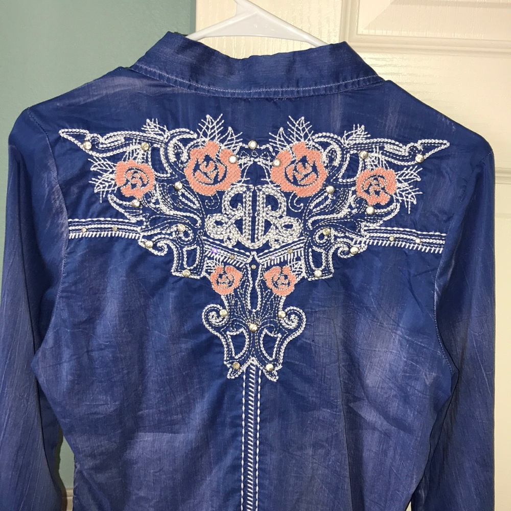 Roar button down western shirt